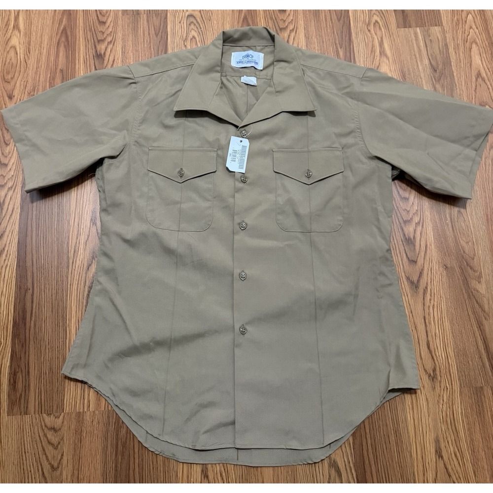 USMC M-1 Khaki Uniform Shirt Mens 17 DSCP Valor Collection Woolrich NWT